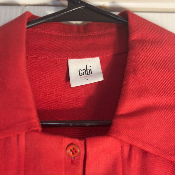 CAbi 5472 Red Valentine Linen Blend Suit – Jacket L & Pants 10 - Picture 4 of 15